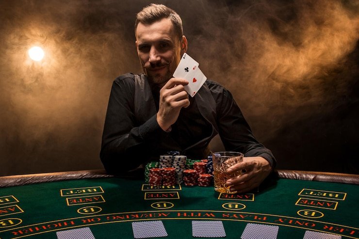 Live dealer blackjack table with multi-camera studio